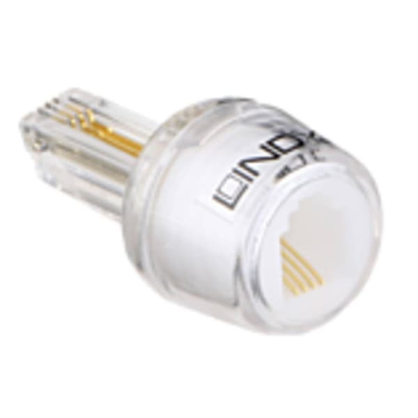 LINDY Kabelsnurra Adapter [1x RJ10 hane 4p4c - 1x RJ10 hona 4p4c] Transparent