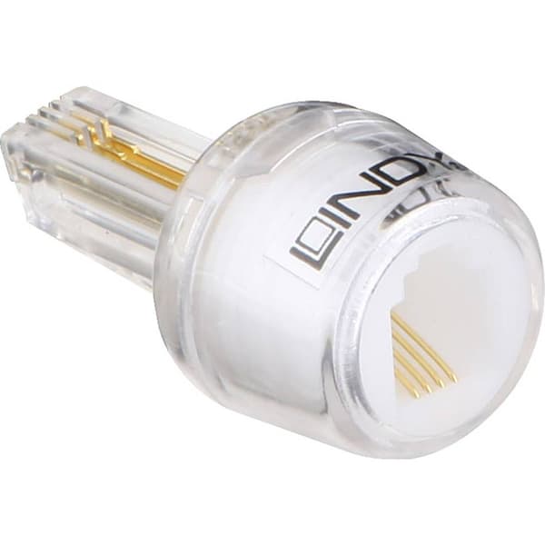 LINDY Kabelsnurra Adapter [1x RJ10 hane 4p4c - 1x RJ10 hona 4p4c] Transparent