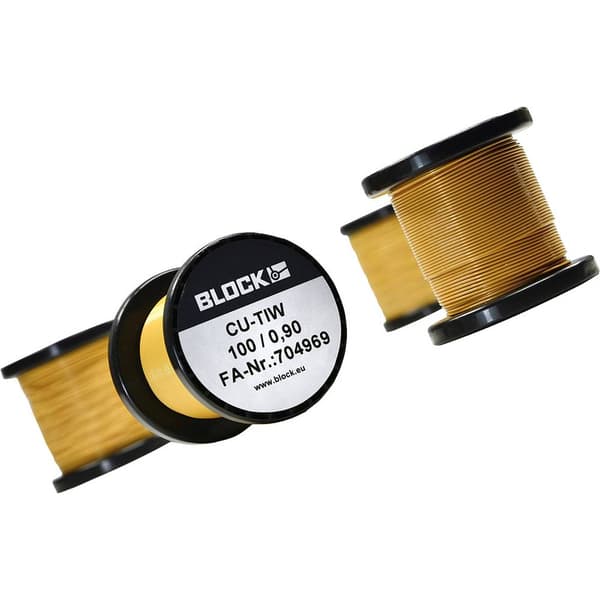 Block Lackerad koppartråd Ytter-Ø (inkl. isolerande lack)=0.50 mm 45.3 m 0.10 kg