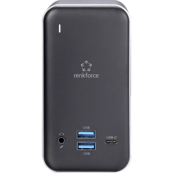 Renkforce USB-C®-dockningsstation RF-DKS-650 Passar till följande märken: univerzálny inkl. laddningsfunktion-lås