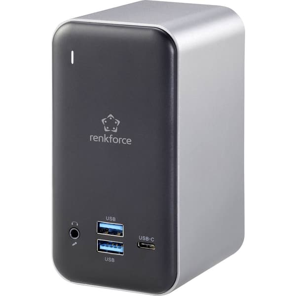 Renkforce USB-C®-dockningsstation RF-DKS-650 Passar till följande märken: univerzálny inkl. laddningsfunktion-lås