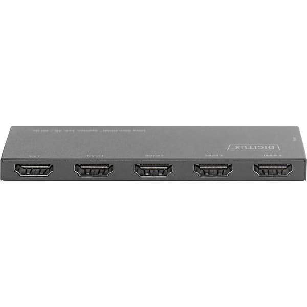 Digitus DS-45323 4 Port HDMI-Splitter LED-display, Metallhölje, Ultra HD-kapabel 4096 x 2160 pixel Svart