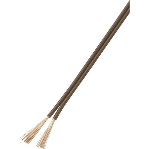 TRU COMPONENTS 1566992 Flätad kabel 2 x 1.50 mm² Brun 50 m