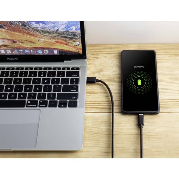 Renkforce USB-kabel USB 2.0 USB-A kontakt, USB-C®-kontakt 1.80 m Svart Tillämplig kontakt på båda sidor RF-4547682