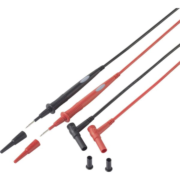Säkerhets-mätledning 1.00 m Svart, Röd VOLTCRAFT MS-7