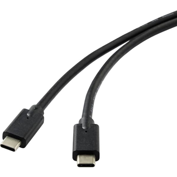 Renkforce USB-kabel USB 3.2 Gen2x2 USB-C®-kontakt 2.00 m Svart Skärmad RF-4531576