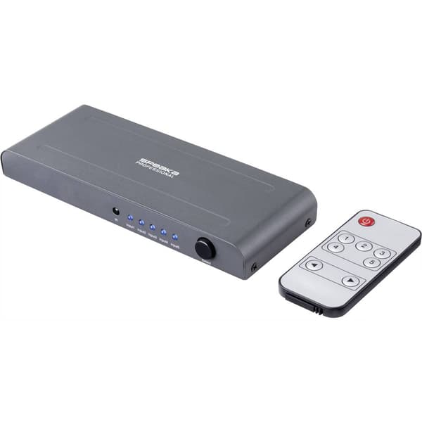SpeaKa Professional SP-HSW-250 5 Port HDMI-Switch UHD 4K @ 60 Hz