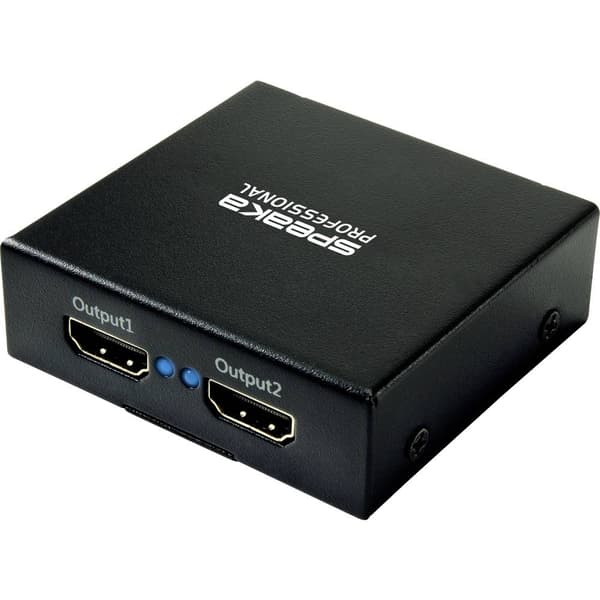 SpeaKa Professional SP-HDS-220 1+2 Port HDMI-Splitter Ultra HD-kapabel 3840 x 2160 pixel Svart