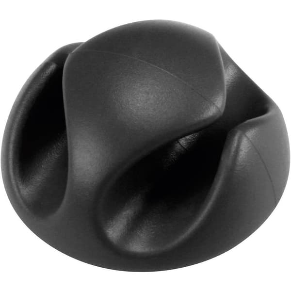 TRU COMPONENTS Kabelhållare självhäftande 558364 Bunt Ø-område 8 mm (max) Svart 6 st