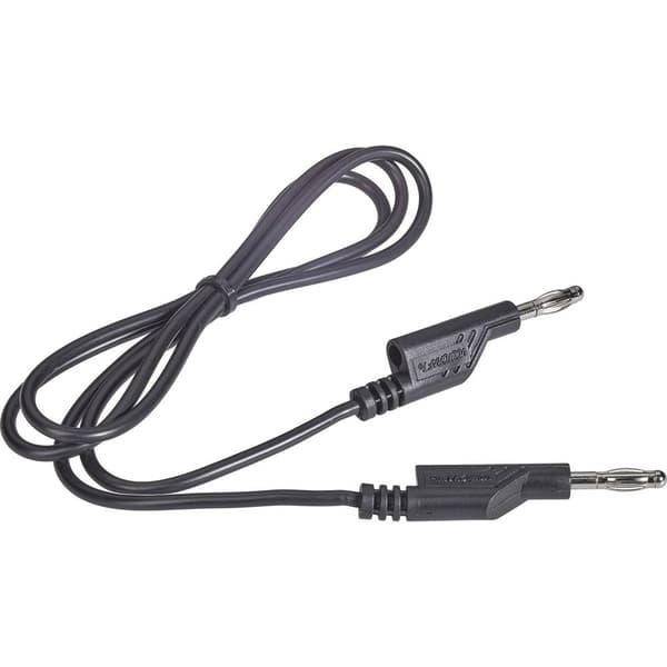 VOLTCRAFT Mätledning Laminerade stickdon 4 mm Laminerade stickdon 4 mm 1.00 m Svart 1 st