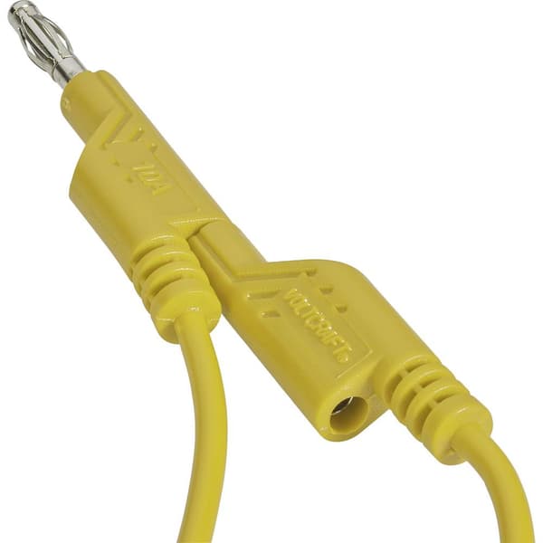 VOLTCRAFT Mätledning Laminerade stickdon 4 mm Laminerade stickdon 4 mm 1.00 m Gul 1 st