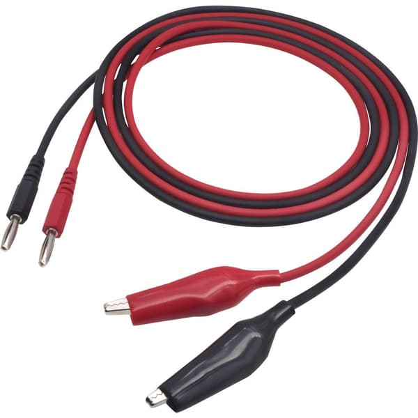 VOLTCRAFT MSL-100 Mätledning 4 mm stiftdon 1.00 m Svart, Röd 1 st