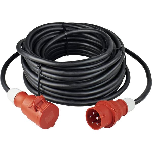AS Schwabe 61335 Ström Förlängningskabel 32 A Svart 5.00 m H07RN-F 5G 6 mm²