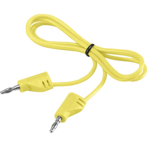 VOLTCRAFT MSB-200 Mätledning Laminerade stickdon 2 mm Laminerade stickdon 2 mm 0.60 m Gul 1 st