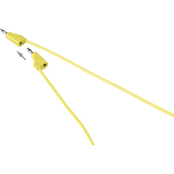 VOLTCRAFT MSB-200 Mätledning Laminerade stickdon 2 mm Laminerade stickdon 2 mm 0.60 m Gul 1 st
