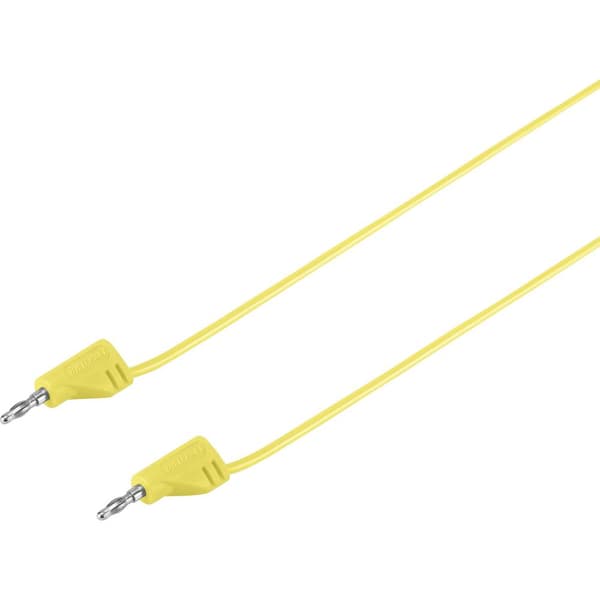 VOLTCRAFT MSB-200 Mätledning Laminerade stickdon 2 mm Laminerade stickdon 2 mm 30.00 cm Gul 1 st