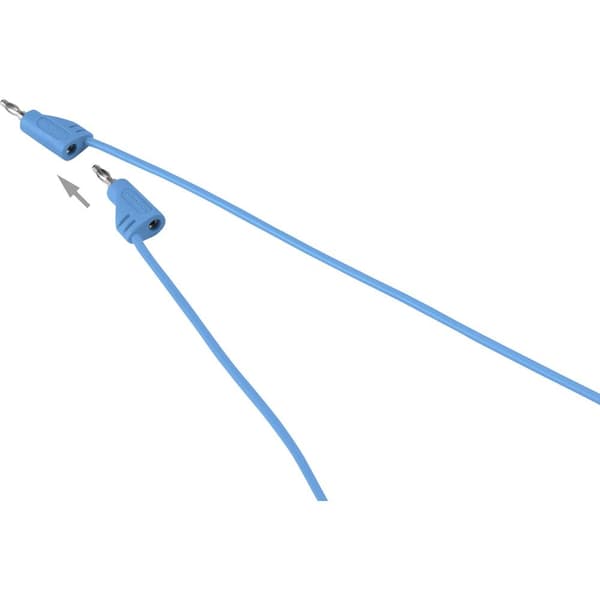 VOLTCRAFT MSB-200 Mätledning Laminerade stickdon 2 mm Laminerade stickdon 2 mm 0.90 m Blå 1 st