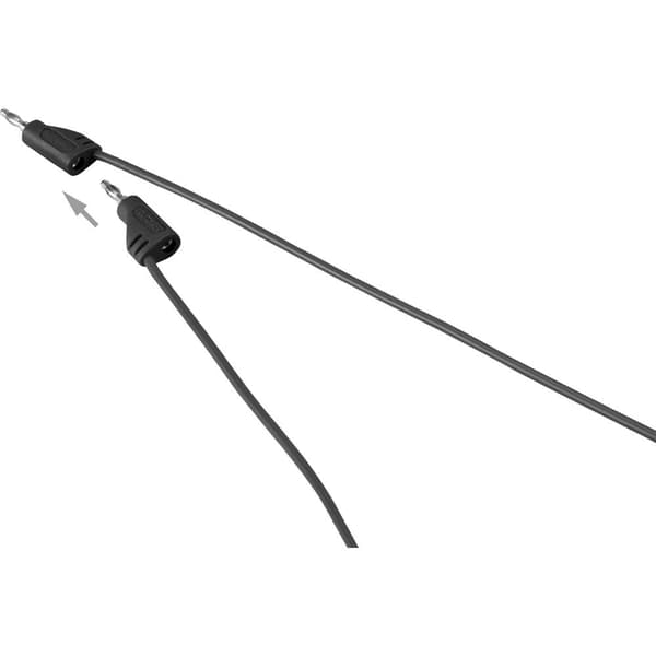 VOLTCRAFT MSB-200 Mätledning Laminerade stickdon 2 mm Laminerade stickdon 2 mm 0.60 m Svart 1 st