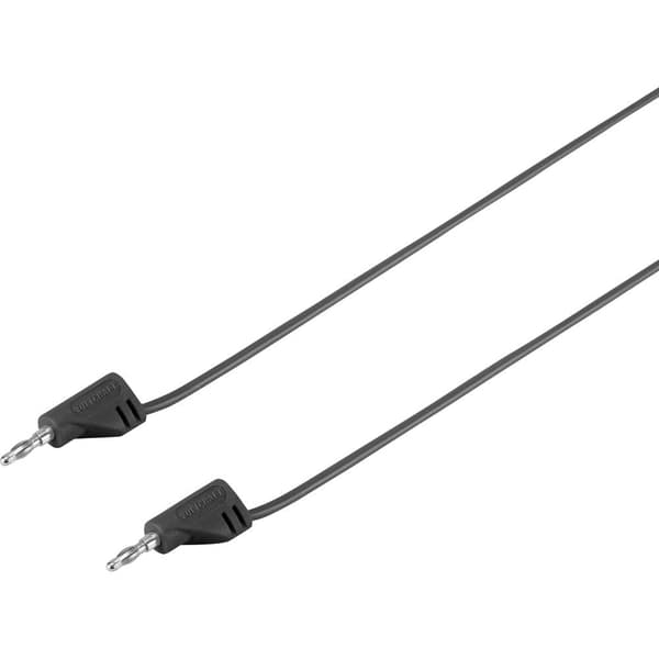 VOLTCRAFT MSB-200 Mätledning Laminerade stickdon 2 mm Laminerade stickdon 2 mm 0.60 m Svart 1 st