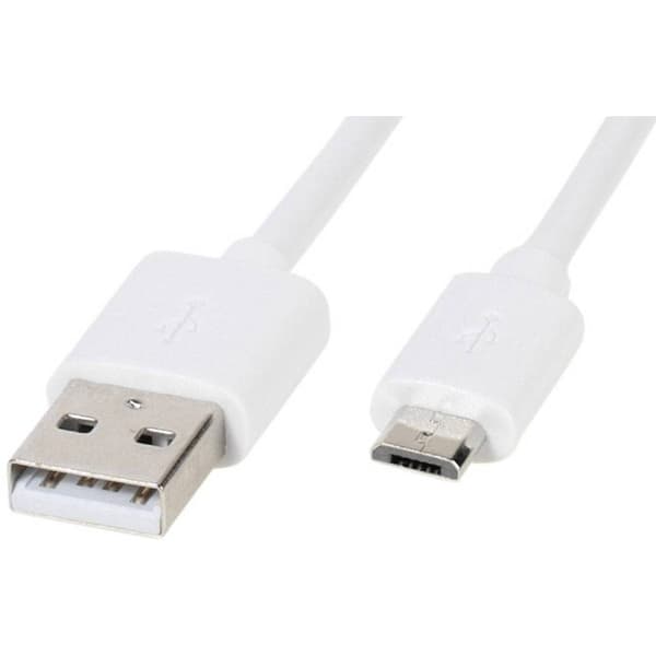 Vivanco USB-kabel USB 2.0 USB-A kontakt, USB-Micro-B-kontakt 1.00 m Vit 39451