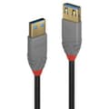 Miniatyrbild 3 av 4: LINDY USB-kabel USB 3.2 Gen1 (USB 3.0) USB-A kontakt, USB-A uttag 1.00 m Svart 36761