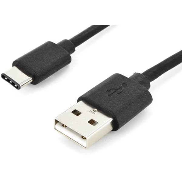 Digitus USB-kabel USB 2.0 USB-C®-kontakt, USB-A kontakt 1.80 m Svart Skärmad AK-300154-018-S