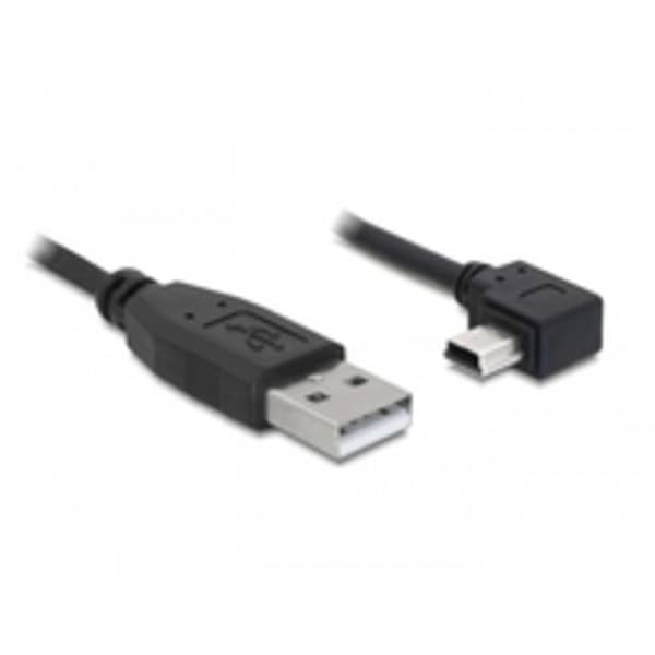 Delock USB-kabel USB 2.0 USB-A kontakt, USB Mini-B kontakt 0.50 m Svart 82680