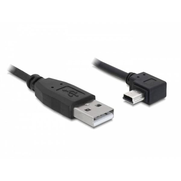Delock USB-kabel USB 2.0 USB-A kontakt, USB Mini-B kontakt 0.50 m Svart 82680
