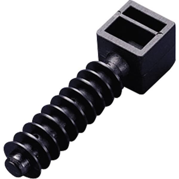 TRU COMPONENTS TC-CHR9203 Kabelhållare 1593023 Bunt Ø-område 9 mm (max) Med lamellfot Svart 1 st