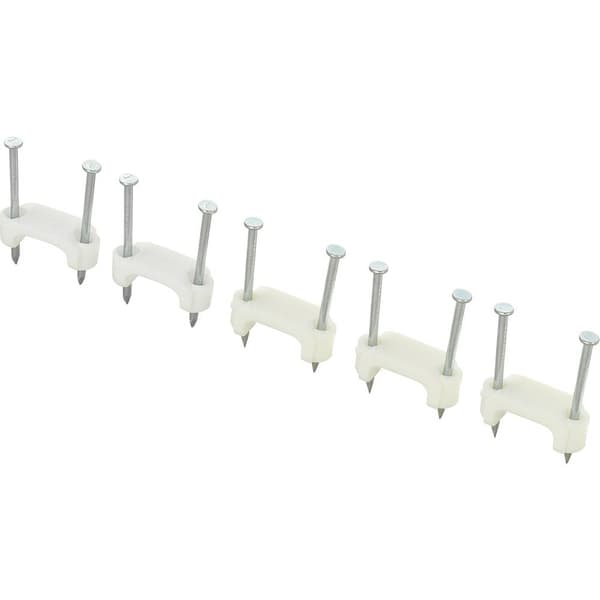 TRU COMPONENTS TC-DNF17203 Plastkrokar 1593094 Bunt Ø-område 17.70 mm (max) Dubbel Vit 100 st