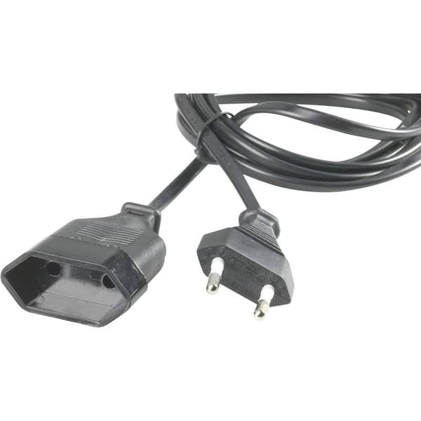 Kopp 1456.0509.2 Ström Förlängningskabel Svart 5.00 m H03VVH2-F 2X 0,75 mm²