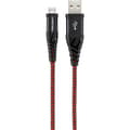 Miniatyrbild 2 av 4: TOOLCRAFT USB-kabel USB 2.0 USB-A kontakt, USB-Micro-B-kontakt 1.00 m Svart/Röd Extremt robust flätad skärmning, Tilläm