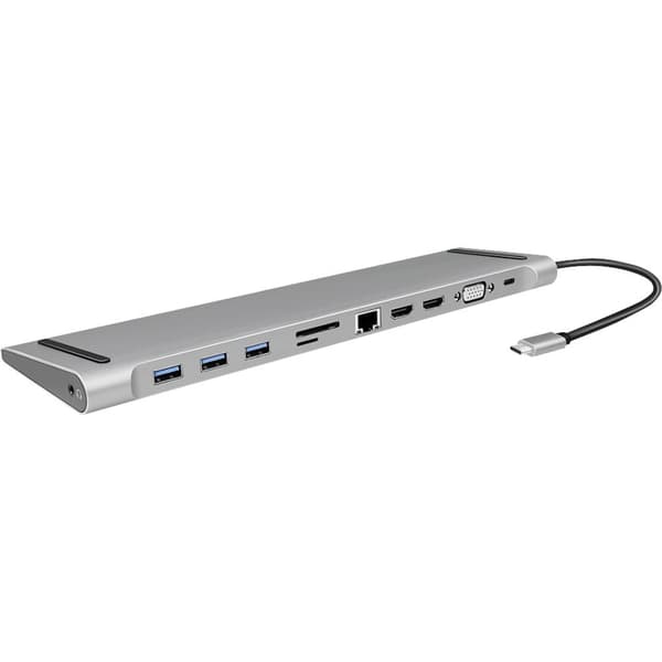LogiLink USB-C®-dockningsstation UA0373 Passar till följande märken: univerzálny USB-C® Power Delivery, Integrerad kart