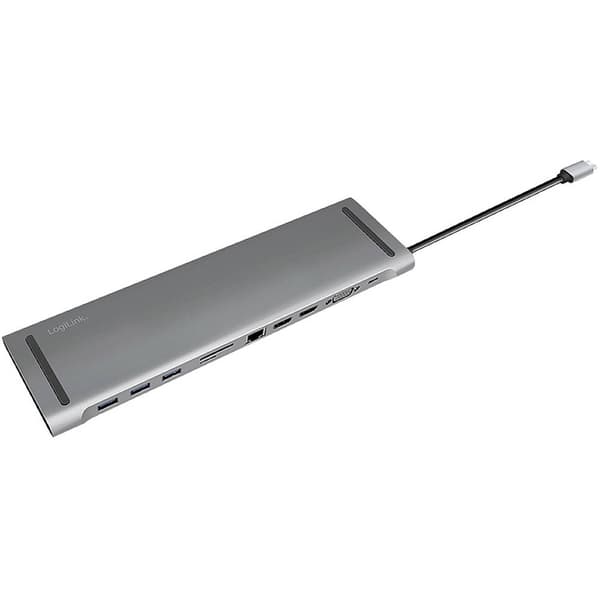 LogiLink USB-C®-dockningsstation UA0373 Passar till följande märken: univerzálny USB-C® Power Delivery, Integrerad kart