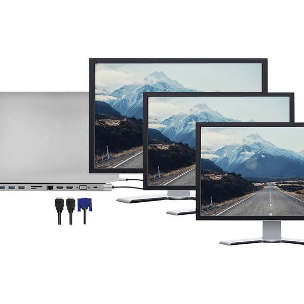 LogiLink USB-C®-dockningsstation UA0373 Passar till följande märken: univerzálny USB-C® Power Delivery, Integrerad kart