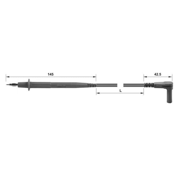 Stäubli XPF-484 Säkerhets-mätledning 4 mm säkerhetsplugg 4 mm säkerhetsplugg 1.50 m Röd 1 st
