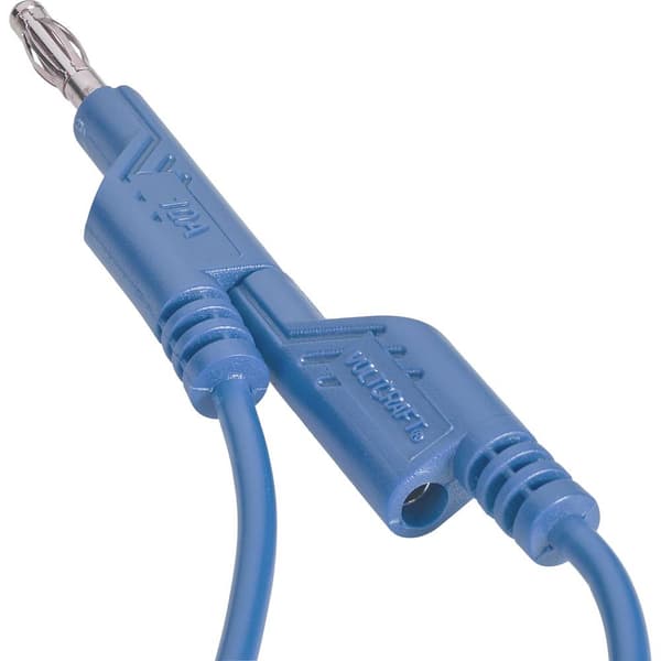 VOLTCRAFT Mätledning Laminerade stickdon 4 mm Laminerade stickdon 4 mm 1.00 m Blå 1 st