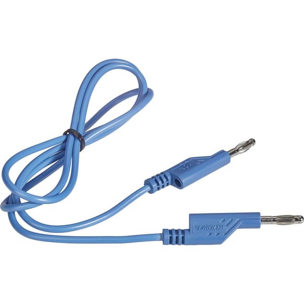 VOLTCRAFT Mätledning Laminerade stickdon 4 mm Laminerade stickdon 4 mm 1.00 m Blå 1 st