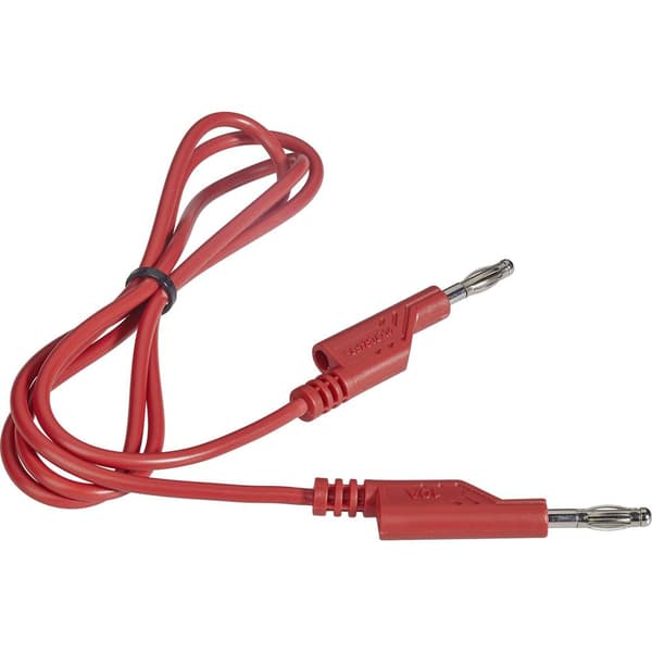 VOLTCRAFT Mätledning Laminerade stickdon 4 mm Laminerade stickdon 4 mm 1.00 m Röd 1 st