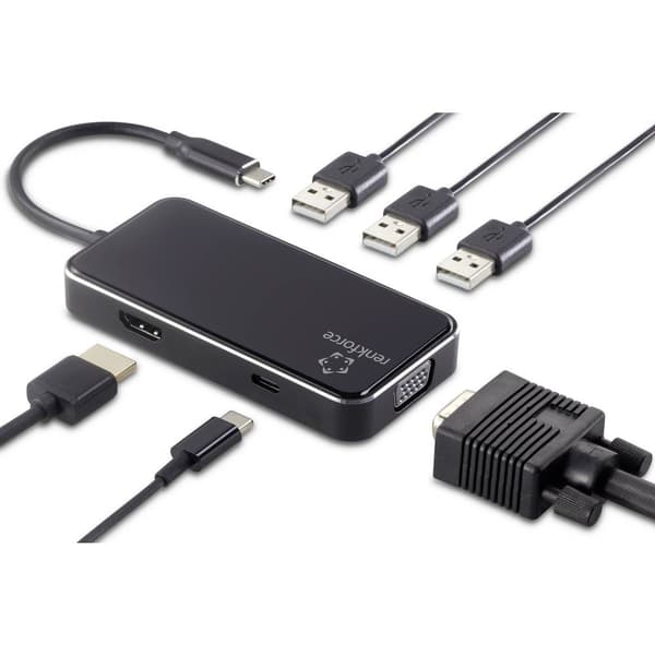 Renkforce USB-C®-dockningsstation RF-HUB-230 Passar till följande märken: univerzálny USB-C® Power Delivery