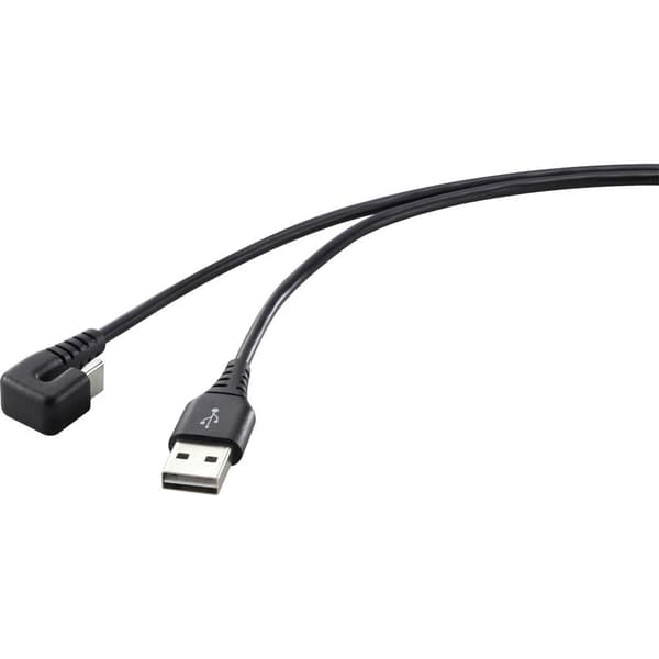 Renkforce USB-kabel USB 2.0 USB-C®-kontakt, USB-A kontakt 1.00 m Svart RF-4609276