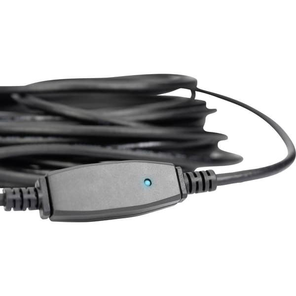 Digitus USB-kabel USB 3.2 Gen1 (USB 3.0) USB-A kontakt, USB-A uttag 15.00 m Svart Skärmad, dubbelt skärmad DA-73106