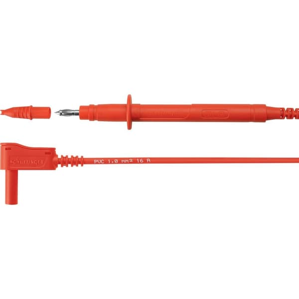 Schützinger SPL 7312 Ni / 1 / 100 / RT Säkerhets-mätledning 4 mm stiftdon Prob Röd 1 st
