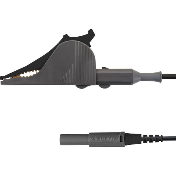 Schützinger KML 7852 Au / SAK / 150 / SW Mätledning 4 mm stiftdon Kelvin-klämma Svart 1 st