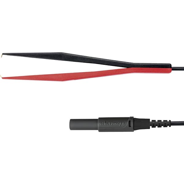 Schützinger KML 7848 Au / PZ / 150 / SW Mätledning 4 mm stiftdon Kelvin-klämma Svart 1 st
