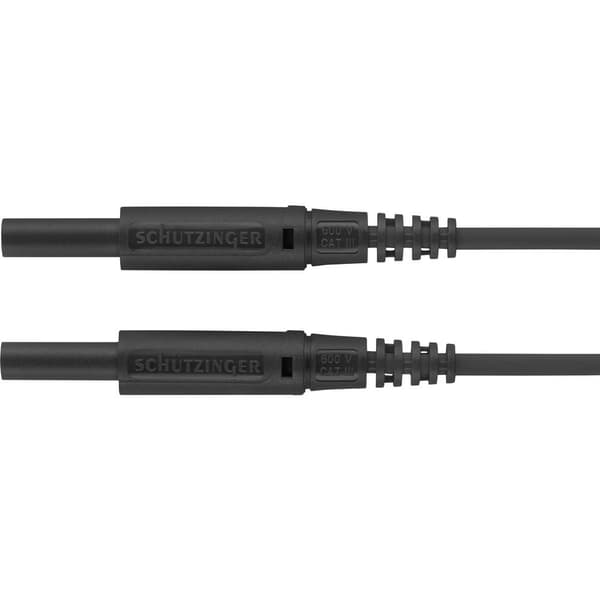 Schützinger MSFK A301 / 0.5 / 100 / SW Mätledning 2 mm stiftdon 2 mm stiftdon Svart 1 st
