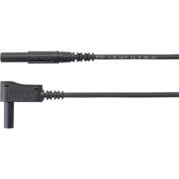 Schützinger MSWFK A341 / 1 / 100 / SW Mätledning 4 mm stiftdon 4 mm stiftdon Svart 1 st