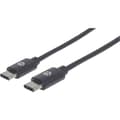 Miniatyrbild 2 av 4: Manhattan USB-kabel USB 2.0 USB-C®-kontakt 3.00 m Svart 354882