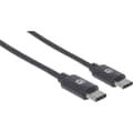 Miniatyrbild 1 av 4: Manhattan USB-kabel USB 2.0 USB-C®-kontakt 3.00 m Svart 354882
