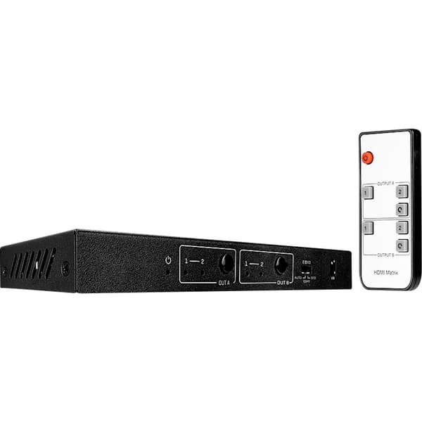 LINDY 2x2 HDMI 18G Matrix Switch 2+2 Port HDMI-Matrix-switch 4096 x 2160 pixel Svart